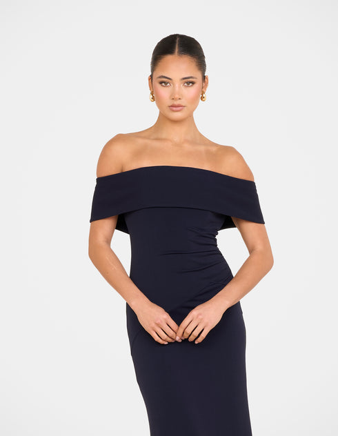 Barb Off Shoulder Gown